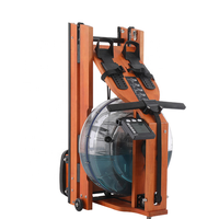Rameur à eau de haute qualité pour utilisation à domicile au bureau Rangée en bois massif la plus fine avec double glissière avec une capacité de poids maximale de 450lb