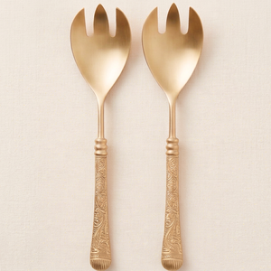 Elegante Juego de Cubiertos Dorados con Acabado Mate, Ideal para Bodas, Apto para Lavavajillas - Product Image 1