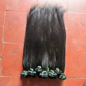 Premium Quality 12A Grade Unprocessed Indian Raw Yaki Straight Remy Human Hair Bundles Virgin Extensions Machine Double Weft - Product Image 1