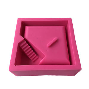 Moule <span class=keywords><strong>en</strong></span> silicone pour pot à bougie <span class=keywords><strong>en</strong></span> résine de béton rectangulaire à grain fin facile à utiliser <span class=keywords><strong>en</strong></span> 3D - Product Image 3
