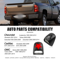 Lámpara de matrícula LED ahumada de 2 piezas con diseño de estrella para GMC Sierra 1500 1999-2013 Yukon Chevrolet Silverado, Plug and Play