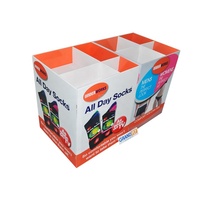 Présentoir carré pliable personnalisé en carton ondulé écologique avec plusieurs séparateurs pour le commerce de détail (culottes)