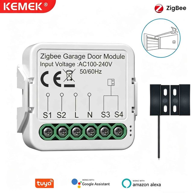 Tuya ZigBee Smart DIY Breaker with Timing Control for Garage Door Opener Remote Control Relay Module