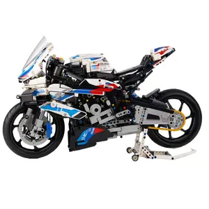 1920 pièces technique M 1000RR moto blocs de construction 42130 avec lumière LED vitesse moto véhicule briques jouets cadeau pour adulte