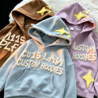 Sweat à capuche personnalisé imprimé en 3D, fabricants de vêtements avec logo personnalisé, impression sérigraphique personnalisée, streetwear imprimé en relief, sweat à capuche imprimé en relief