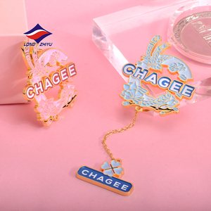 Longzhiyu 18 Năm Nhà Sản Xuất Tùy Chỉnh Kim Loại Epoxy In Huy Hiệu Phim Hoạt Hình Công Ty Logo Món Quà Lưu Niệm Pin - Product Image 3