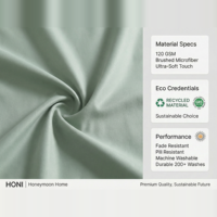 Ensemble de literie HONI en polyester respirant et hypoallergénique, certifié OEKO-TEX, 6 pièces, vente en gros, source mondiale