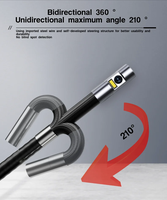 Caméra endoscope vidéo industrielle articulée à double caméra Wi-Fi 2 voies à rotation avec caméra de 6.5mm Tube de serpent de 1 mètre
