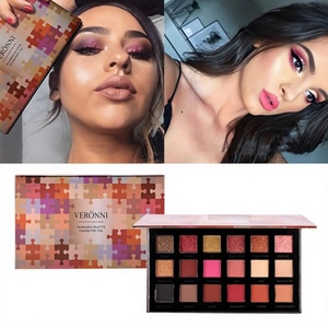 VERONNI Palette Ombretti 18 Colori Oro Rosa Finitura Opaca Impermeabile Edizione Desert Mashed Potato Mermaid Queen Golden Makeup - Product Image 1