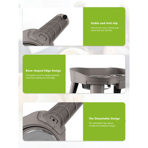 Comedero Elevado Moderno y Elegante para Mascotas con Tazón de Acero Inoxidable, Plegable y Apto para Lavavajillas, Mesa de Alimentación para Perros - Product Image 2