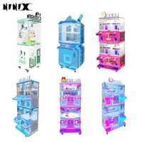 Mini machine à griffes d'intérieur pour la chasse au trésor, avec piguetons colorés, pour la maternelle, jeu de pincement, machine de jeu à griffes