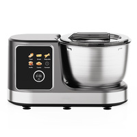 Robot pâtissier 5L avec écran LCD et bouton rotatif, batteur sur socle coloré Menudis en acier inoxydable pour la pâtisserie, les gâteaux, les biscuits, le pain, la cuisine domestique