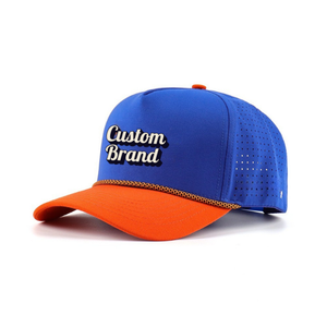 Fabricant de casquettes de golf Dobby personnalisées au Vietnam, casquette de baseball à 5 panneaux pour hommes, casquettes sportives réglables et imperméables, logo brodé 3D, laser - Product Image 3