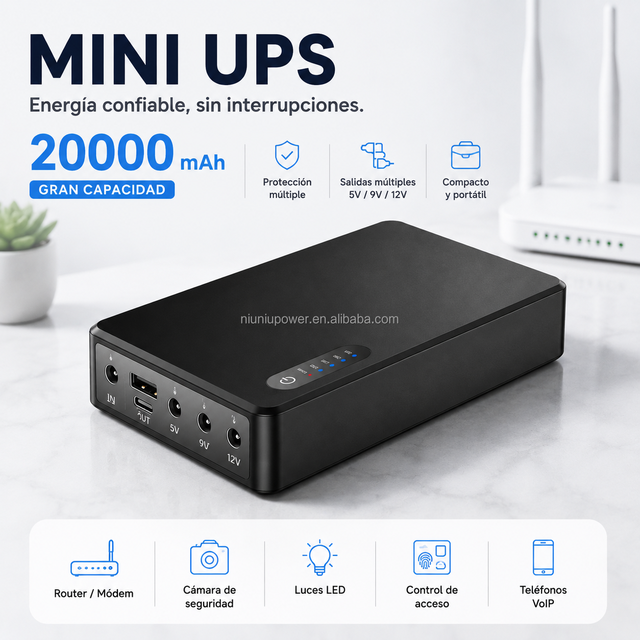 NIUNIU Portable Power Bank USB 5v DC 12v 20000 MahMINI UPS Large Capacity UPS