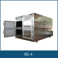 Réfrigérateur mortuaire standard 4 corps en acier inoxydable SUS304 pour projet de morgue d'hôpital général
