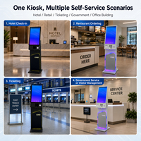 Terminal de Pago con Pantalla Táctil de 27 y 32 Pulgadas, Terminal de Pago con Tarjeta RFID, Kiosco de Autoservicio, Máquina Impresora con Pantalla Táctil