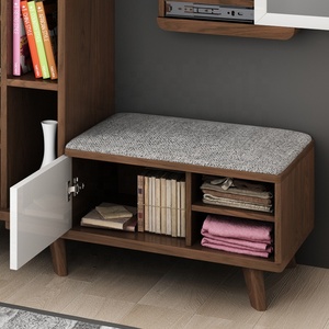 Jasiway-armario de almacenamiento para zapatos, moderno espejo montado en la pared, diseño de asiento suave, Zapatero blanco - Product Image 5