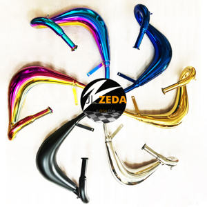 Tuyau d'échappement MZ65 <span class=keywords><strong>pour</strong></span> <span class=keywords><strong>moteur</strong></span> de vélo motorisé 48cc/<span class=keywords><strong>80cc</strong></span>/100cc, <span class=keywords><strong>kit</strong></span> 2 temps - Product Image 2