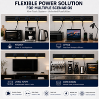 Prise de courant pour lampe à induction 13 10A EU/FR/Russie/Israël/Italie, adaptateur électrique amovible pour bureau, prise universelle USB UK