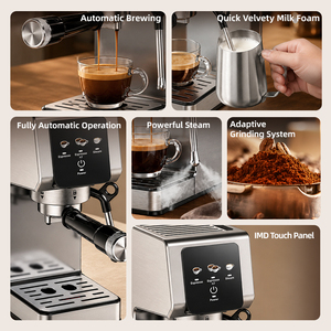 <span class=keywords><strong>Machine</strong></span> <span class=keywords><strong>à</strong></span> <span class=keywords><strong>café</strong></span> <span class=keywords><strong>expresso</strong></span> semi-automatique <span class=keywords><strong>à</strong></span> chauffage rapide 20 bars <span class=keywords><strong>avec</strong></span> vapeur instantanée <span class=keywords><strong>et</strong></span> panier filtrant double dose - Product Image 4