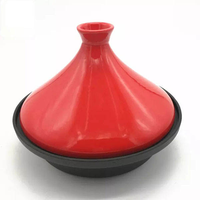 Tajine marocain écologique de 20 cm, revêtement céramique, design minimaliste et couvercle