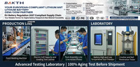 BAKTH Baterai Li Ion 18650 Isi Ulang 3.7V Kapasitas Tinggi Sel Silinder Asli ICR untuk Senter, Peralatan Listrik, Mainan