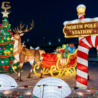 SGCL16 Riesiger Weihnachtsbogen Festival-Laterne Stahlrahmen IP65 RGB LED für Einkaufszentrum-Eingang oder Stadtplatz Schlüsselfertige Installation