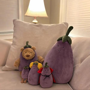 Poupée Jellycats britannique, même style, cape en gelée, aubergine, Halloween, poupée de la famille aubergine, cadeau amusant - Product Image 3