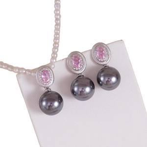 Accessoires de style DIY 9145, ensemble en argent pur S925 avec boucles d'oreilles en cristal, pendentif en perle, clou d'oreille, couronne, support vide pour femmes - Product Image 5