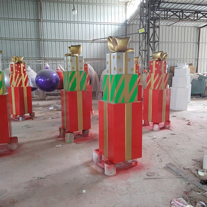 Décoration <span class=keywords><strong>de</strong></span> Noël en fibre <span class=keywords><strong>de</strong></span> verre, grandes boîtes cadeaux, boîte cadeau géante <span class=keywords><strong>de</strong></span> Noël en résine pour l'extérieur, pour les fêtes - Product Image 5