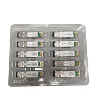 Transceiver 10G SFP+ SR 850nm 300m LC Duplex MMF Modul Serat Optik Multi-mode DDM untuk Switch Jaringan Ethernet Kecepatan Tinggi