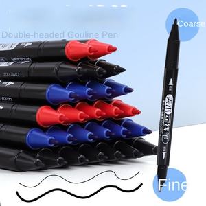 Penna Gouxie a doppia testa arte nera per bambini di plastica Non tossica confezione larga piccola pennarello dipinto <span class=keywords><strong>tratto</strong></span> - Product Image 3