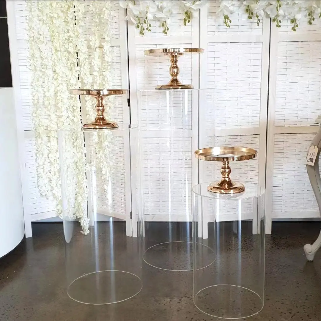 Wedding Decoration Stand Display Acrylic Transparent Clear Acrylic Dessert Table