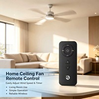 Control Remoto Inalámbrico para Ventilador de Techo de 7 Teclas, Control Remoto para Ventilador OEM ODM, Diseño y Desarrollo Personalizados