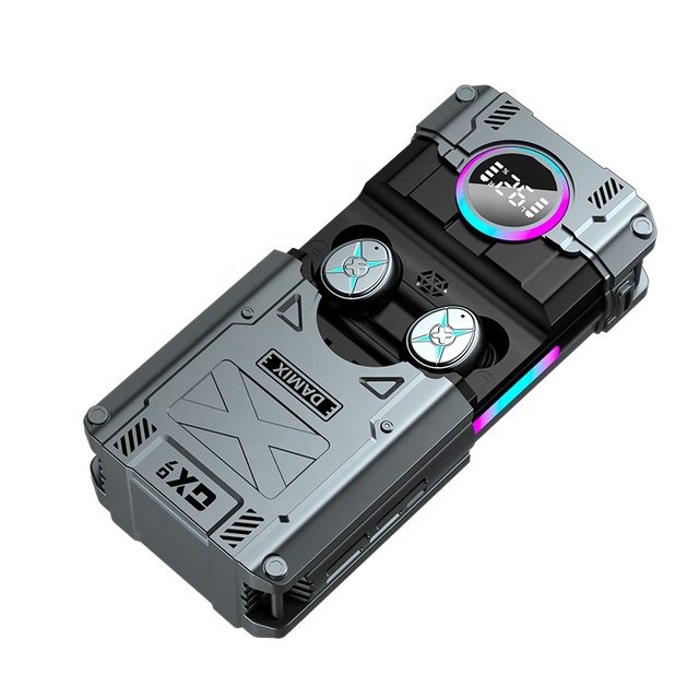 DAMIX DX-07 Gaming TWS Earbuds BT 5.3 RGB Light LED Display Sliding Design 1200mAh Battery Wireless Earphone Noise Reduction