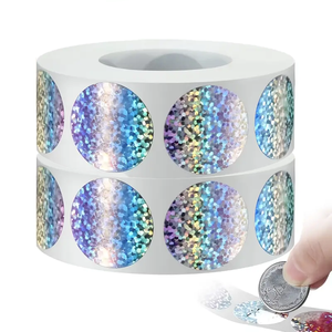 Etiqueta <span class=keywords><strong>de</strong></span> brillo holográfico plateado, pegatina para rascar para sorteos <span class=keywords><strong>de</strong></span> juegos y sorteos <span class=keywords><strong>de</strong></span> lotería - Product Image 1