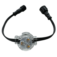 1ct Pixel/String UCS2904-RGBW IC Adressable Permanent LED Pixel Point Puck Light DC12V/24V 3LEDs/Pixel 30mm IP68 3Pin 15cm