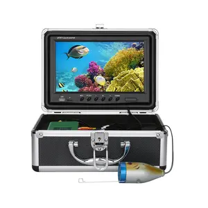 探鱼仪内窥镜9英寸水下钓鱼孔镜摄像机DVR记录仪，带双灯15/30/50米用于冰海河鱼