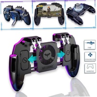 Manette de jeu universelle K21 pour smartphone avec fonction de charge, poignée noire en ABS et métal