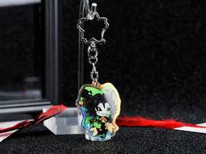 OEM ODM Set de Llaveros y Colgantes para Bolsos de Acrílico Iridiscente con Diseño de Pierrot Arlequín de Freak Circus, Regalos para Fans de Todas las Edades - Product Image 4