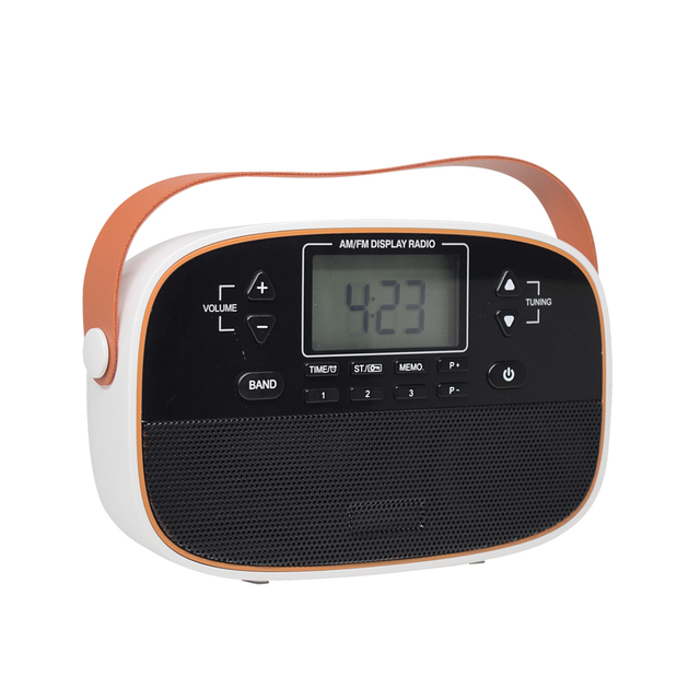NEW Design Big LCD Display Portable Radio High Quality Sounds Large Speakers AM FM Radio Alarm Clock with USB for Home