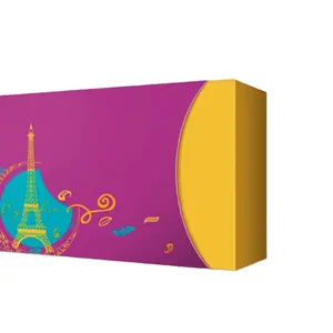 독점적 인 로고가있는 캔디 초콜릿 디저트를위한 세련된 세련된 기능성 고급 질감 미니어처 편안한 판지 상자