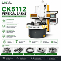 Tour vertical CNC CK5112 à colonne unique pour l'usinage de moyeux d'engrenages à bride
