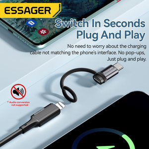 ESSAGER ES-OTG18 Adattatore USB 2.0 3A per Ricarica Rapida, Convertitore <span class=keywords><strong>OTG</strong></span> da USB Tipo C per <span class=keywords><strong>iPhone</strong></span> - Product Image 3