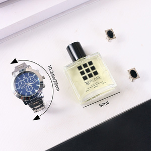 Men's Fragrance Gift Set 50ml Eau De Toilette With Watch And Cufflinks Business Gift For Valentine's Day And Father's Day - Product Image 1