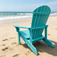 Chaises Adirondack d'extérieur modernes, confortables, empilables, de grande taille, imperméables, avec structure en plastique et acier durables, pour villa et parc