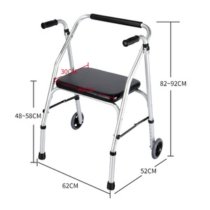 Durable Walking Aids Mobility 4 Ruedas Silla Aluminio Plegable Fibra de Carbono Andadores Rolladores - Product Image 6