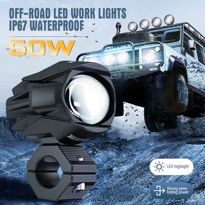 2024 luces LED de trabajo de alta calidad para motocicleta SUV 12V blanco amarillo antiniebla vainas proyector luces 6000K Temperatura de Color - Product Image 6