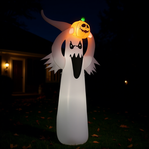 Fantasma Inflable de Halloween con Luces LED de Calabaza, Decoración de Jardín para Exteriores de 6 Pies, Material de PVC - Product Image 2