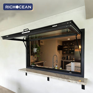 Fenêtre à auvent en aluminium à double vitrage trempé RICHOCEAN, fournisseur chinois, pour extérieur - Product Image 1